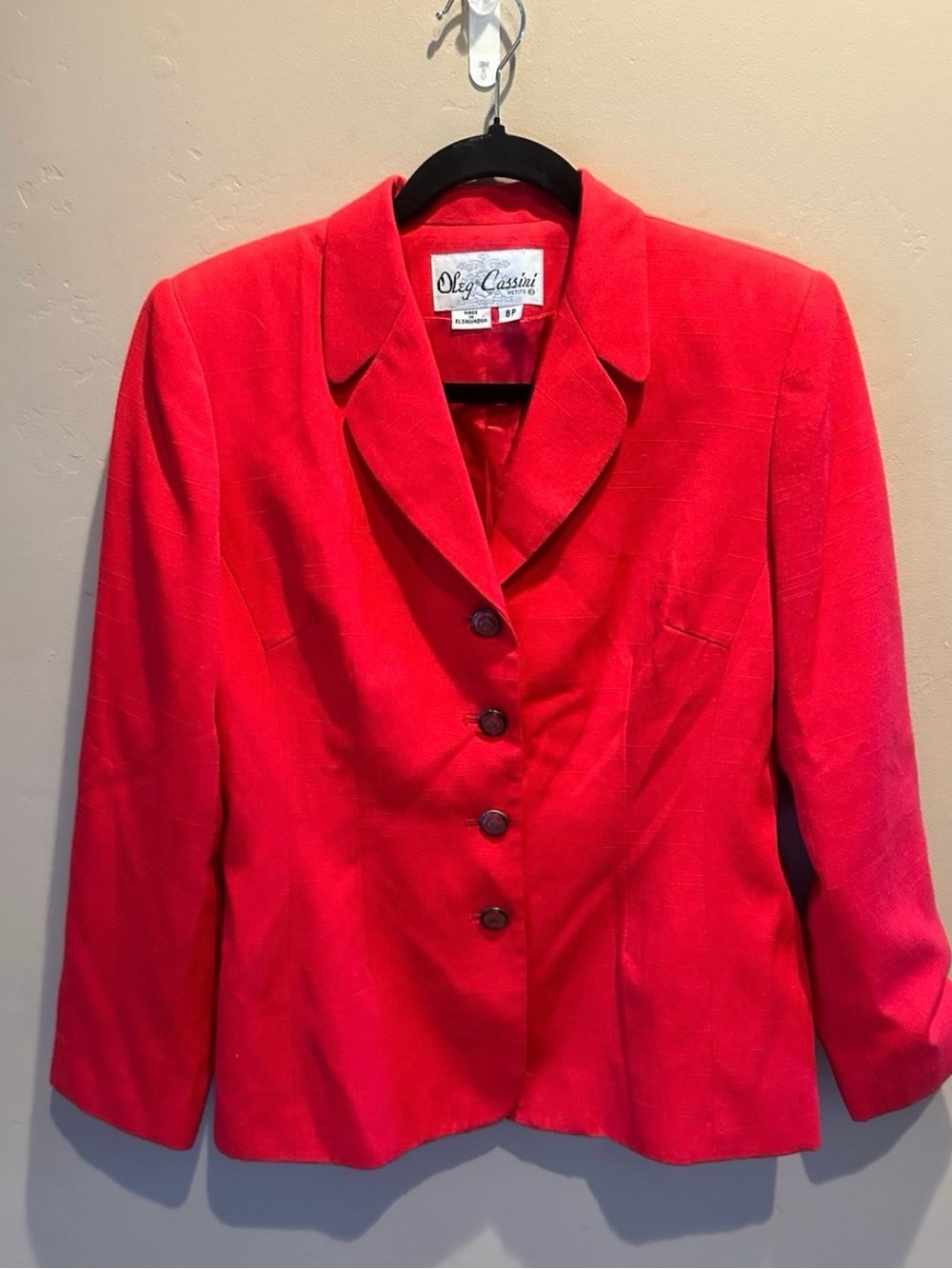 Oleg Cassini Bold Red Tailored Blazer